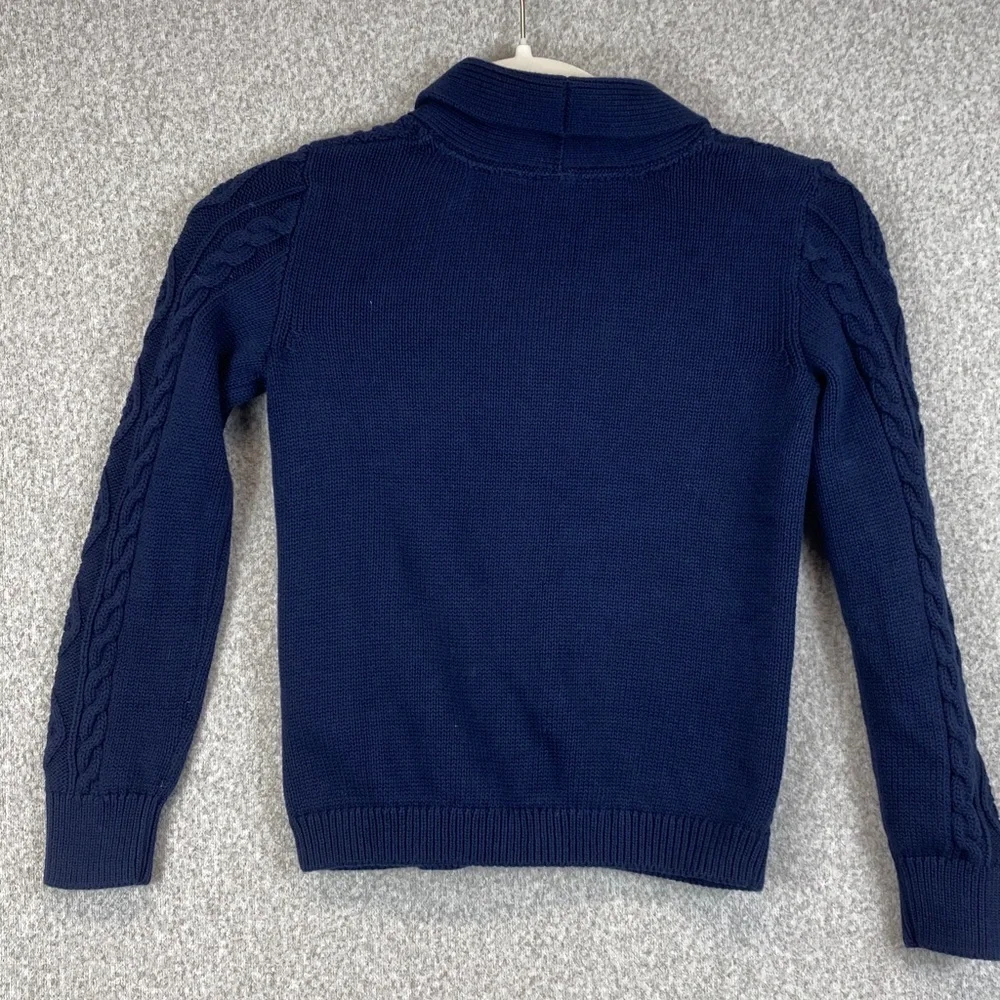 GAP shawl collar cable knit sweater youth S 6-7 fisherman Cape Cod preppy